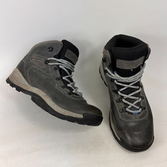 Columbia newton ridge plus size 9 grey leather waterproof athletic hiking boots - Picture 1 of 11